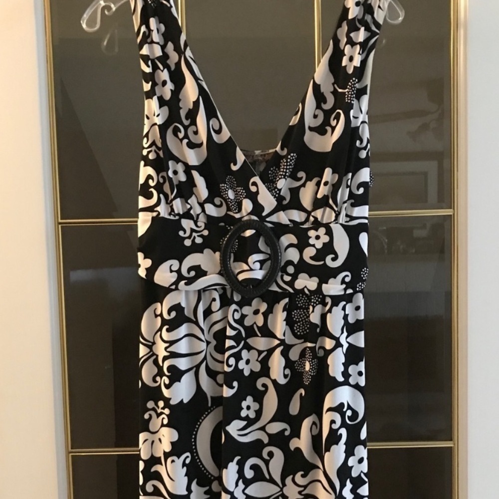 NWOT V-neck Floral Dress, Empire Waist.